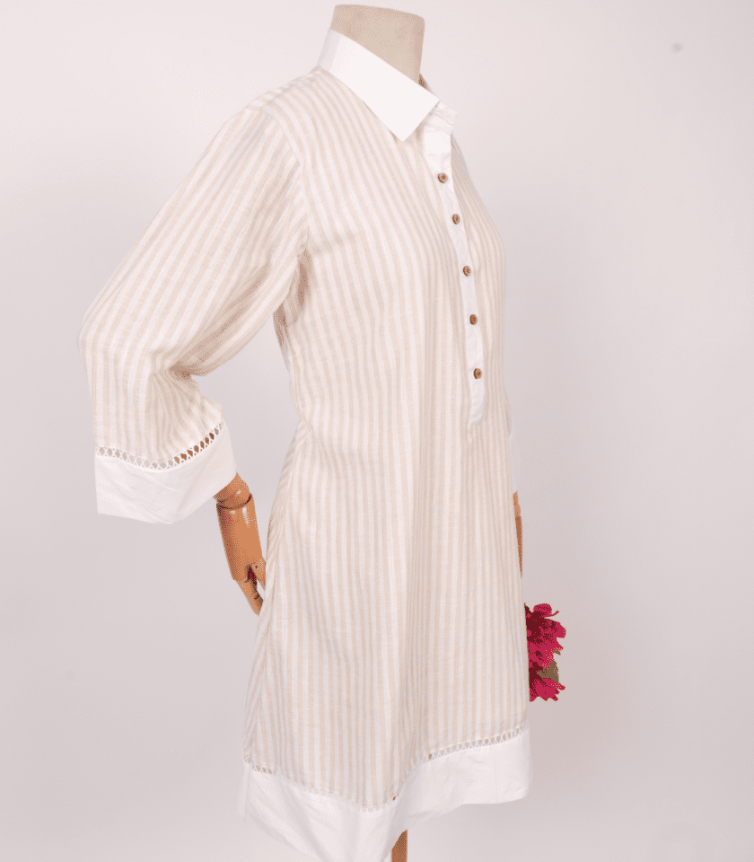 Sand Stripe Dress - Image 5